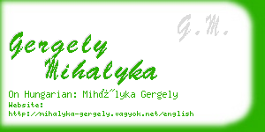 gergely mihalyka business card